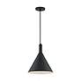 5_Lightcap 12" Wide Matte Black Mini Pendant more views