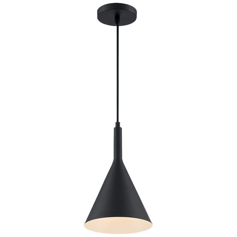 Image 1 Lightcap 7 3/4" Wide Matte Black Mini Pendant