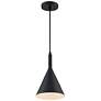 1_Lightcap 7 3/4" Wide Matte Black Mini Pendant