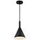 Lightcap 7 3/4" Wide Matte Black Mini Pendant