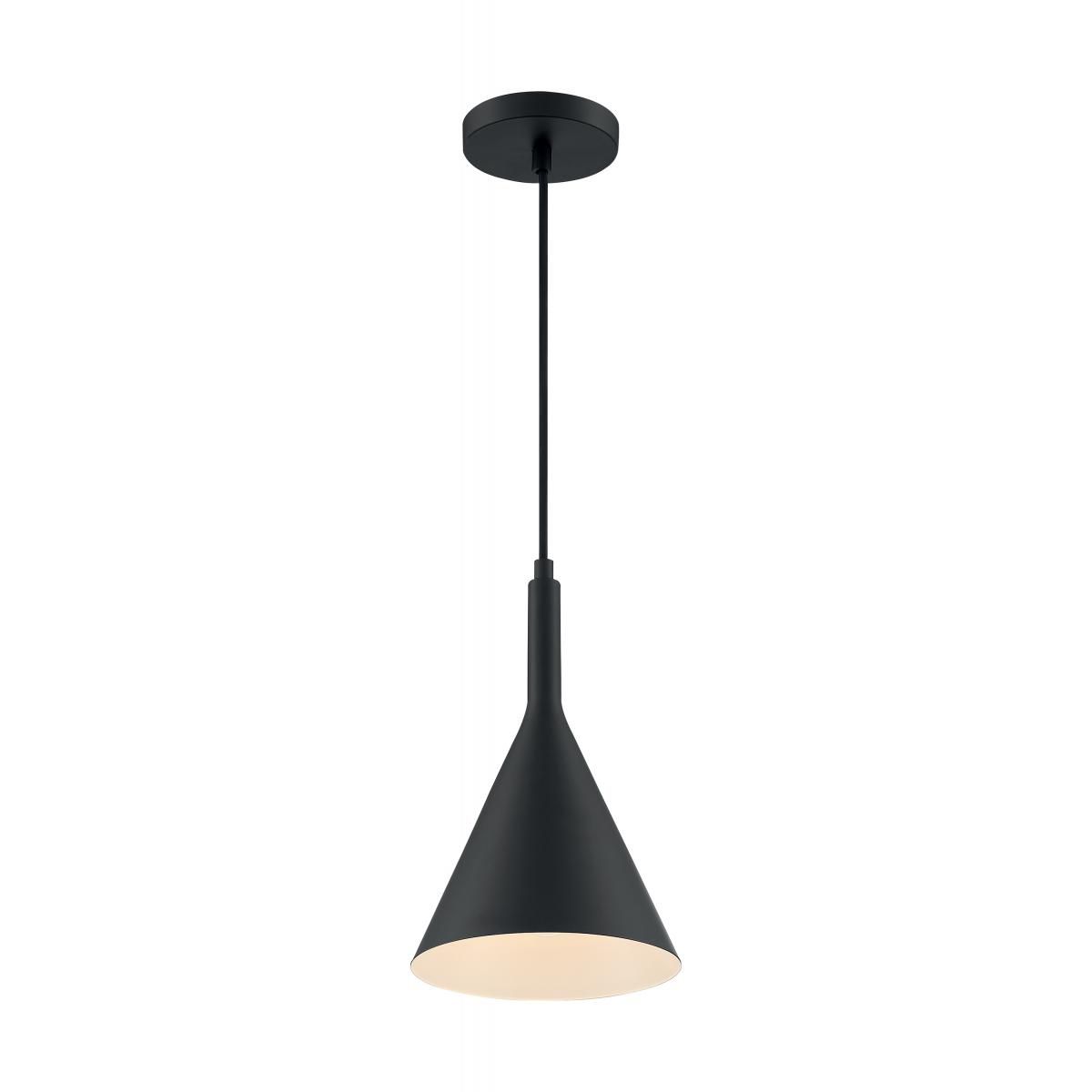 Image 2 Lightcap 7 3/4" Wide Matte Black Mini Pendant more views
