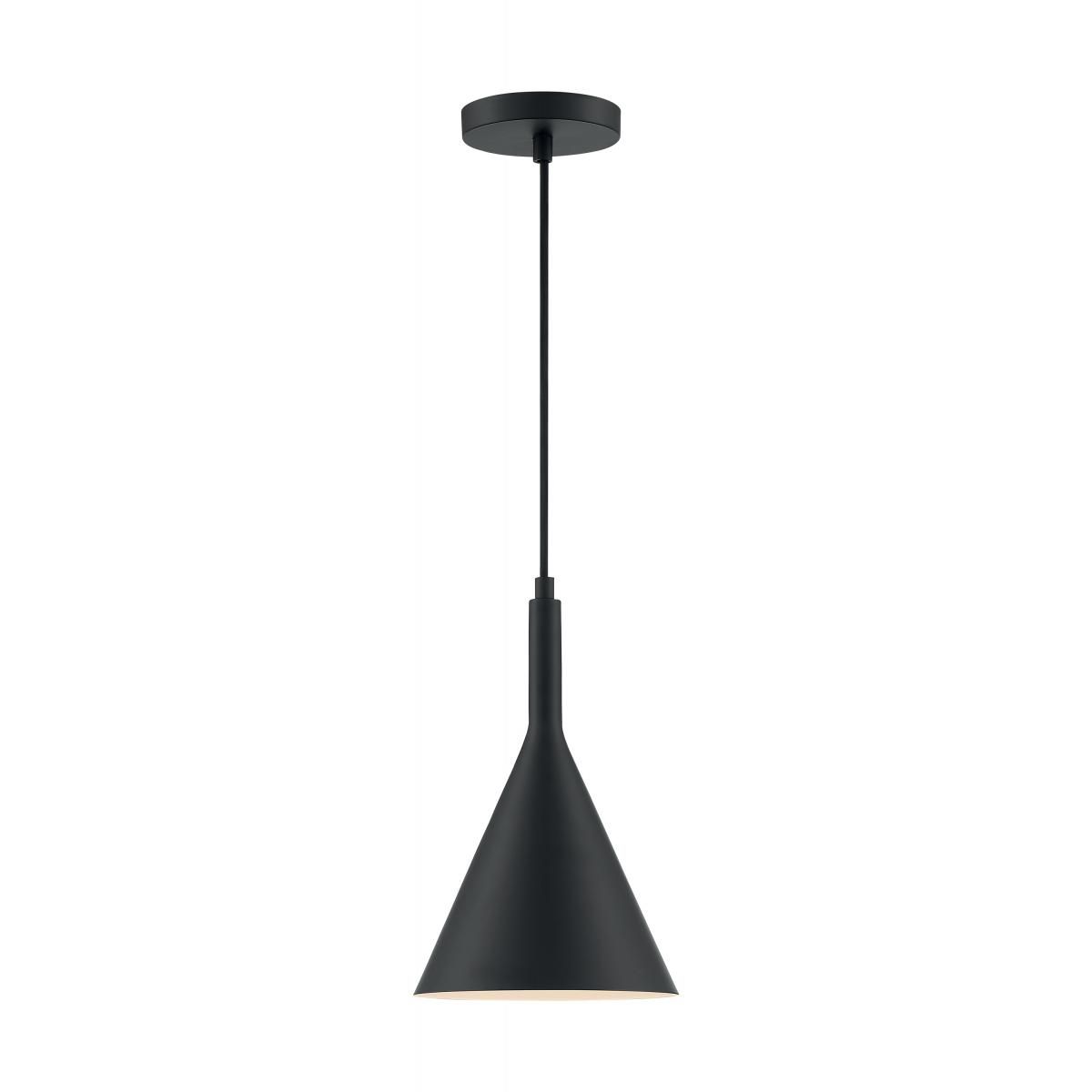 Image 3 Lightcap 7 3/4" Wide Matte Black Mini Pendant more views
