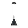 3_Lightcap 7 3/4" Wide Matte Black Mini Pendant more views