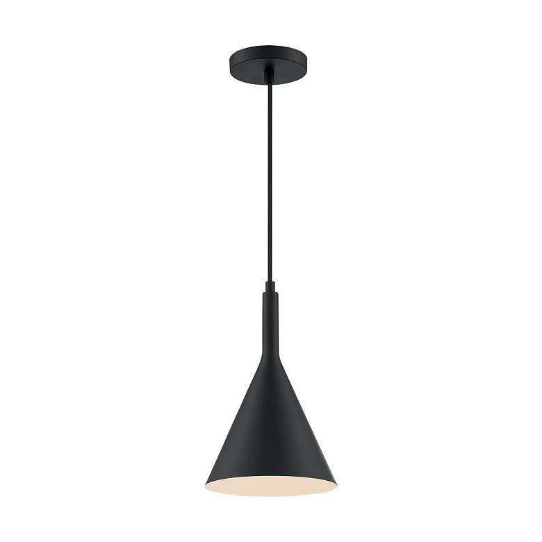 Image 4 Lightcap 7 3/4" Wide Matte Black Mini Pendant more views