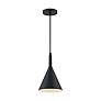 4_Lightcap 7 3/4" Wide Matte Black Mini Pendant more views