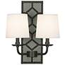 Lightfoot 16 1/2"H Patina Bronze with Carter Leather Sconce