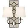 Lightfoot 16 1/2"H Polished Nickel w/ Bruton Leather Sconce