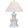 Lighthouse 27" Antique White Coastal Table Lamp with Night Light