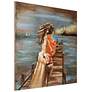 Lighthouse 40" Square Metal Dimensional Wall Art in scene
