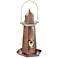 Lighthouse Copper and Brass Metal Bird Feeder