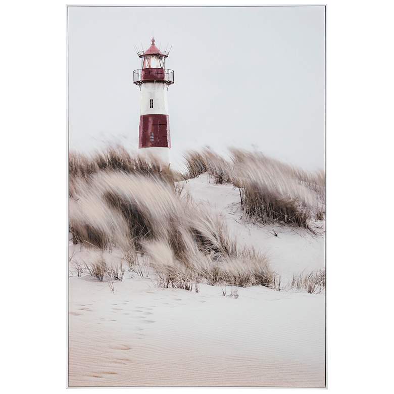 Image 1 Lighthouse Sand 39.37"W x 59"H Hand Embellished Framed Canvas Wal