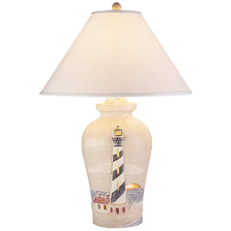Image 1 Lighthouse with Night light Table Lamp