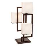 Lighting on the Square Roman Bronze Metal Accent Table Lamp