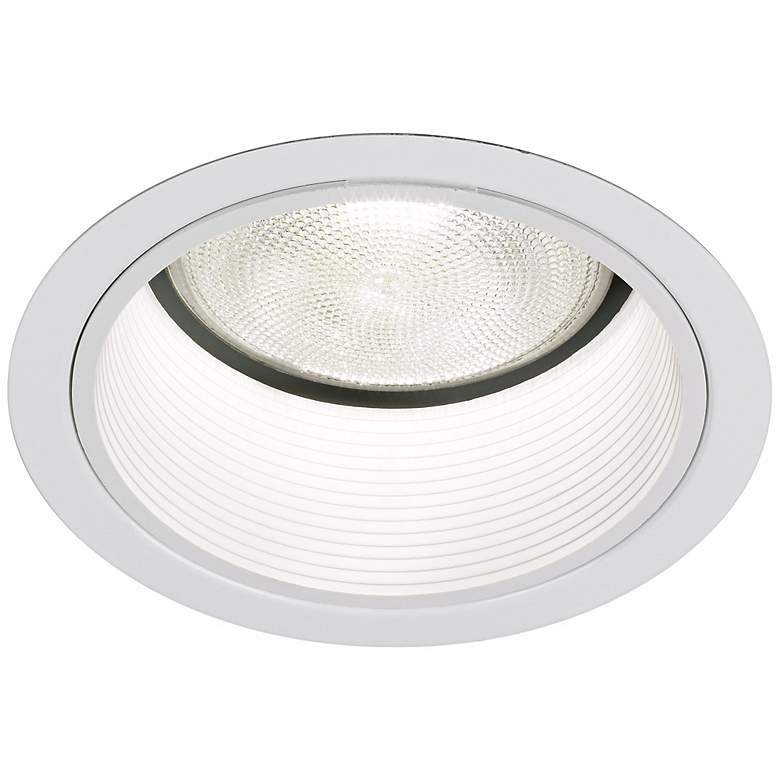 Image 1 Lightolier 5 inch Line White Baffle Recessed Light Trim