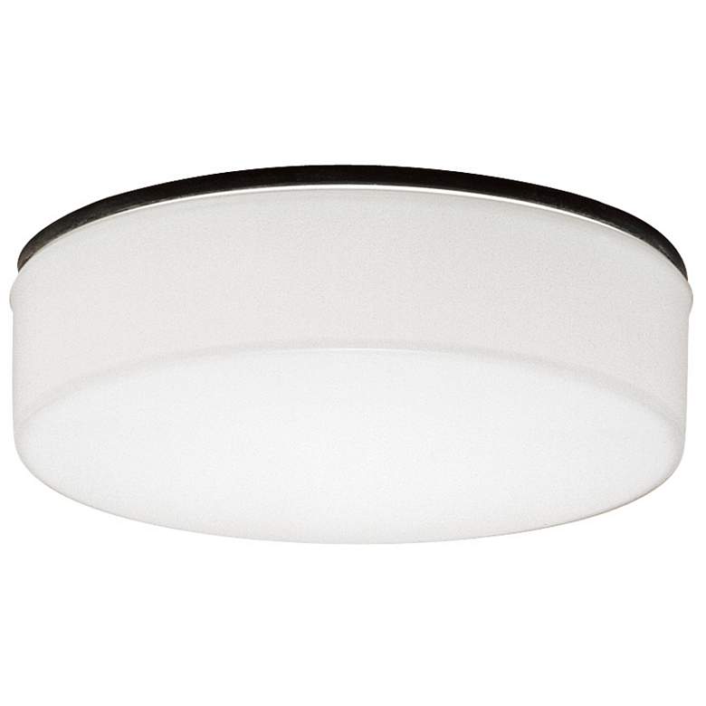 Image 1 Lightolier 5 inch Wide Opal Glass Diffuser White Reflector Trim