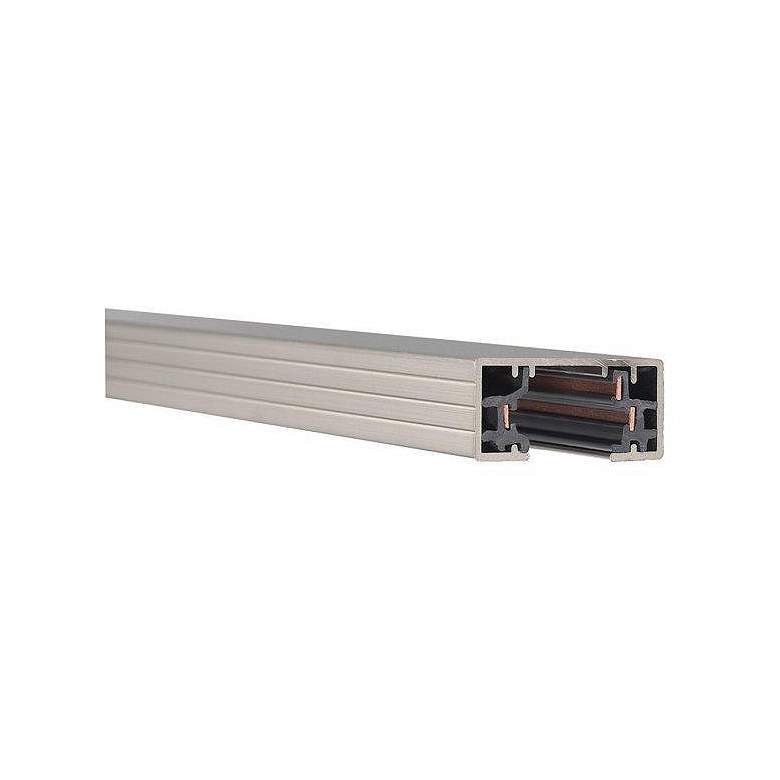 Image 1 Lightolier Compatible Single Circuit 8&#39; Brushed Nickel Track