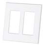 Lightolier Double Outlet Screwless Wall Plate in White
