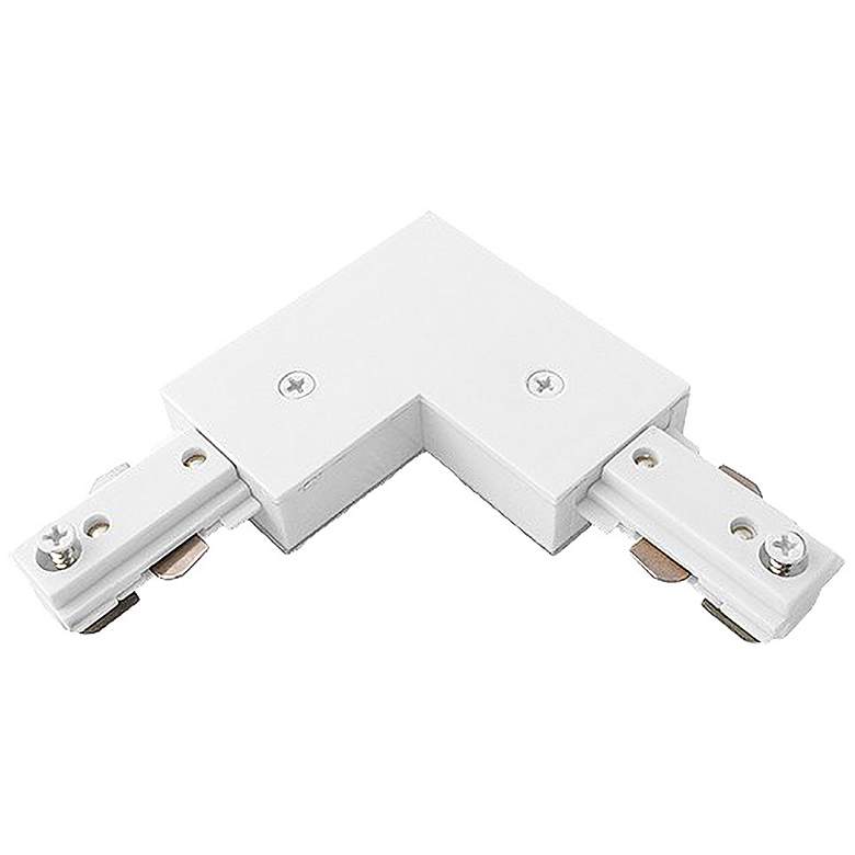 Image 1 Lightolier L-Series White Finish L-Shaped Track Connector