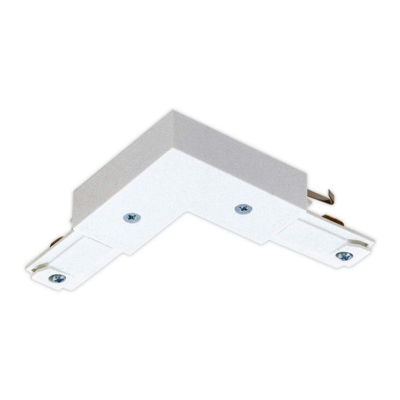 Image 1 Lightolier Lytespan White Finish L-Track Light Connector.