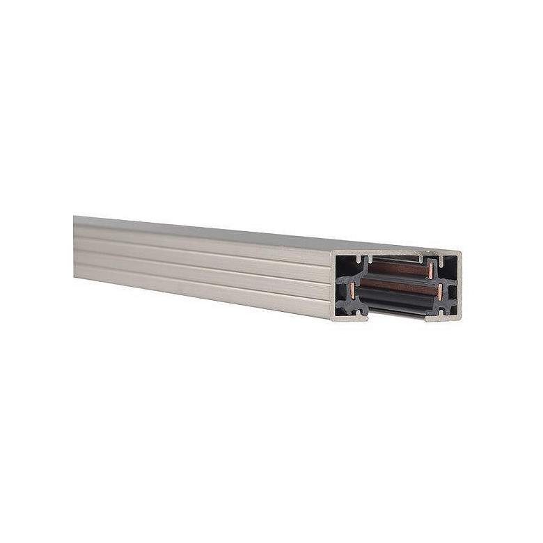 Image 1 Lightolier Single-Circuit 4' Brushed Nickel Track Section