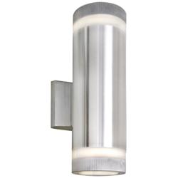 Lightray 12&quot;H Cylindrical Aluminum LED Outdoor Wall Light