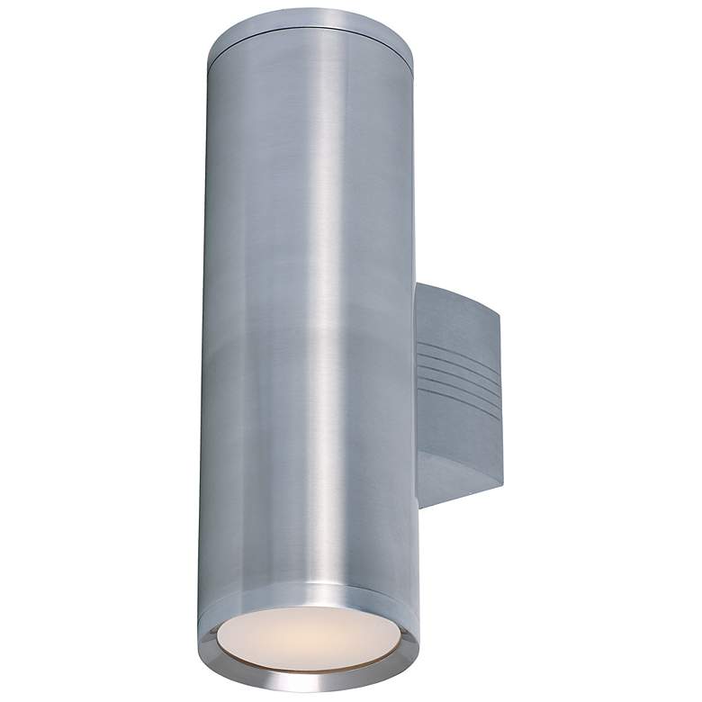 Image 1 Lightray 15 3/4 inchH Brushed Aluminum LED Outdoor Wall Light