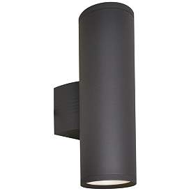 Image1 of Lightray 15 3/4"H Cylindrical Bronze LED Outdoor Wall Light