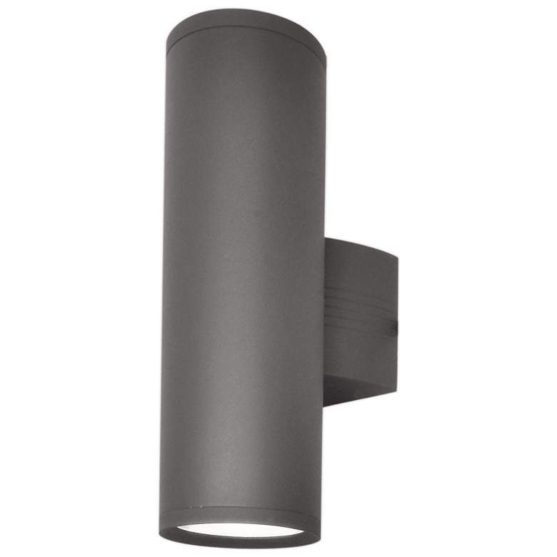 Image 1 Lightray 15 3/4 inchH Cylindrical Bronze LED Outdoor Wall Light