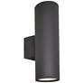 Lightray 15 3/4"H Cylindrical Bronze LED Outdoor Wall Light
