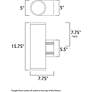 2_Lightray 15 3/4"H Cylindrical Bronze LED Outdoor Wall Light more views