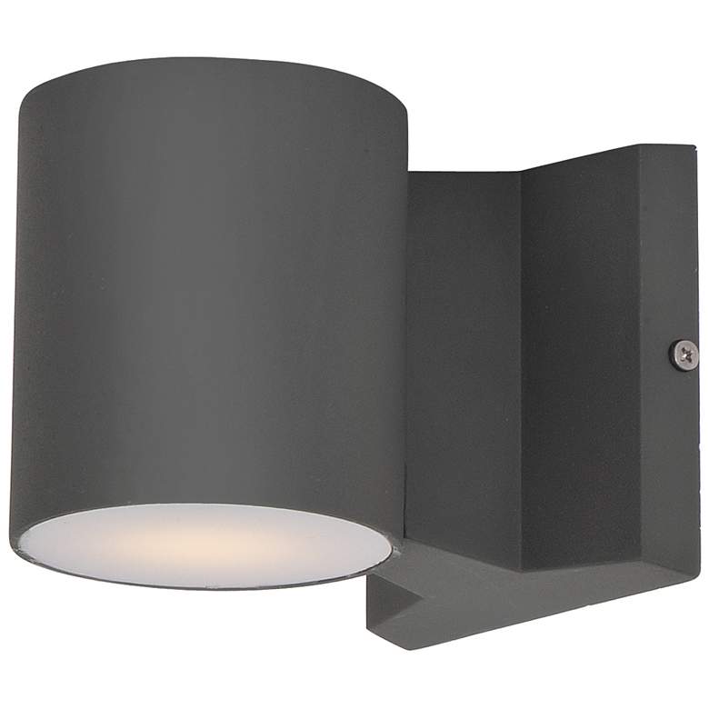Image 1 Lightray 4" High Cylindrical Bronze LED Outdoor Wall Light