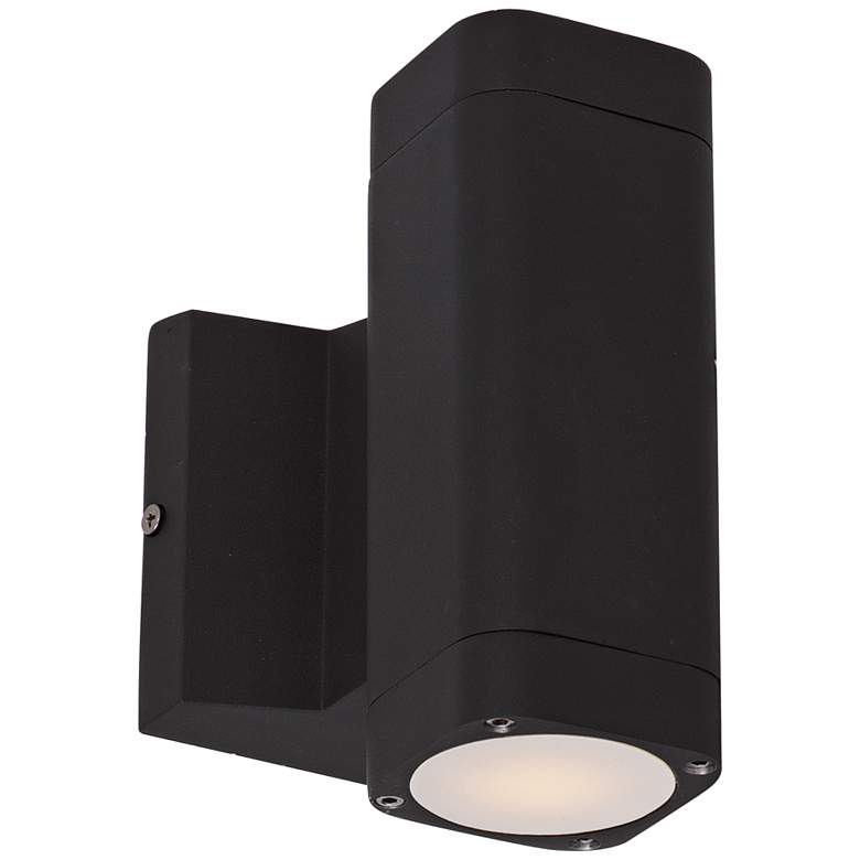 Image 1 Lightray 6 1/2"H Rectangular Bronze LED Outdoor Wall Light