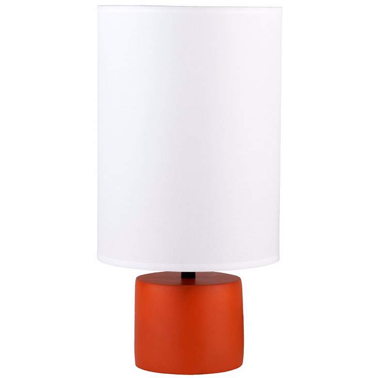 Image 1 Lights Up! 18 inch high Devo Round Carrot Accent Table Lamp