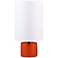 Lights Up! 18" high Devo Round Carrot Accent Table Lamp