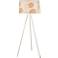 Lights Up! Brushed Nickel Red Mumm Tripod Floor Lamp