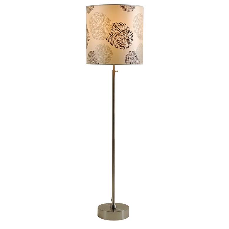 Image 1 Lights Up! CanCan 2 Adjustable Black Mumm Shade Floor Lamp