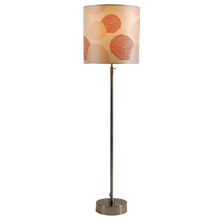 Image 1 Lights Up! CanCan 2 Adjustable Red Mumm Shade Floor Lamp