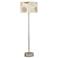 Lights Up! CanCan Nickel Black Mumm Adjustable Floor Lamp