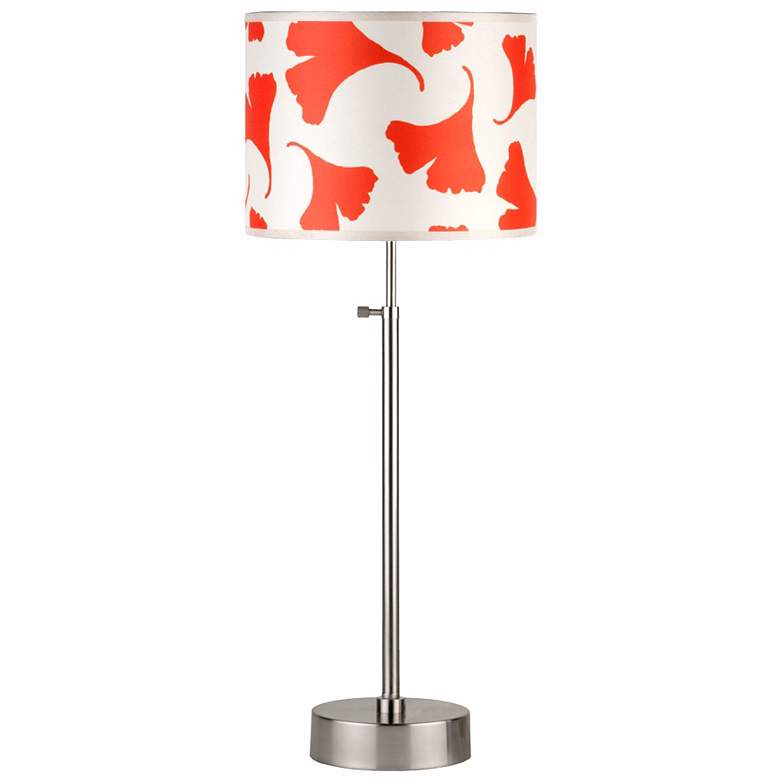 Image 1 Lights Up! Cancan Orange Ginko Leaf Adjustable Table Lamp