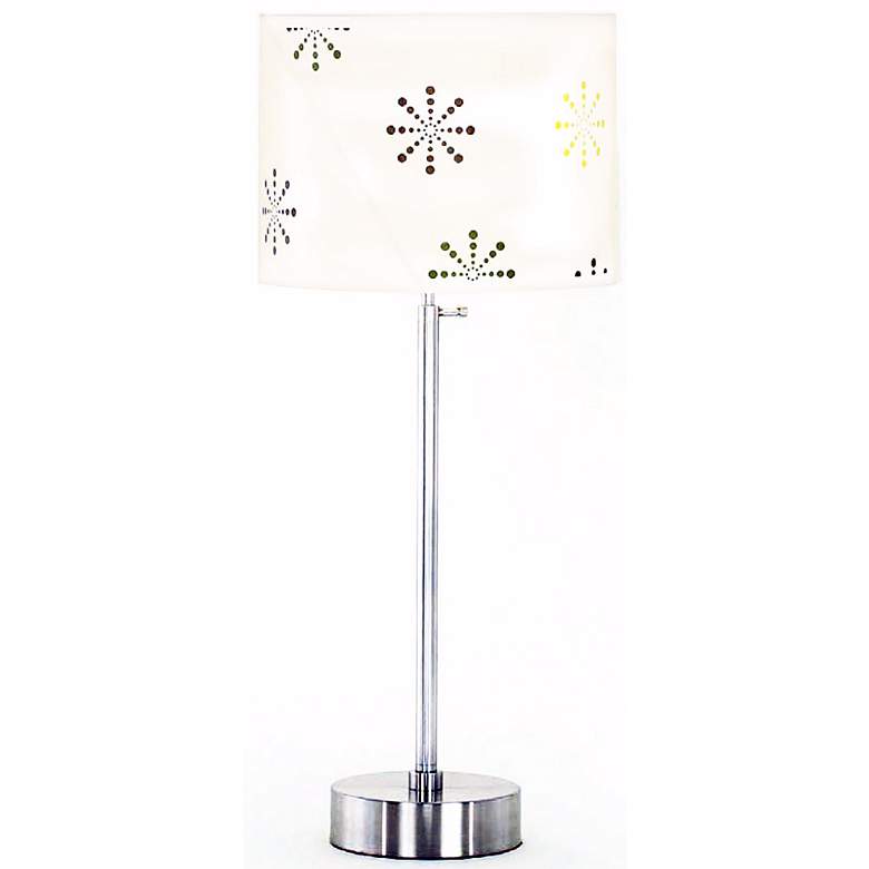 Image 1 Lights Up! Cancan Snowflake Adjustable Height Table Lamp