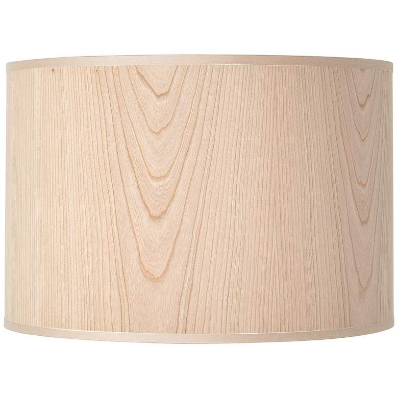 Image 1 Lights Up! Cherry Wood Veneer Lamp Shade 14x14x10 (Spider)