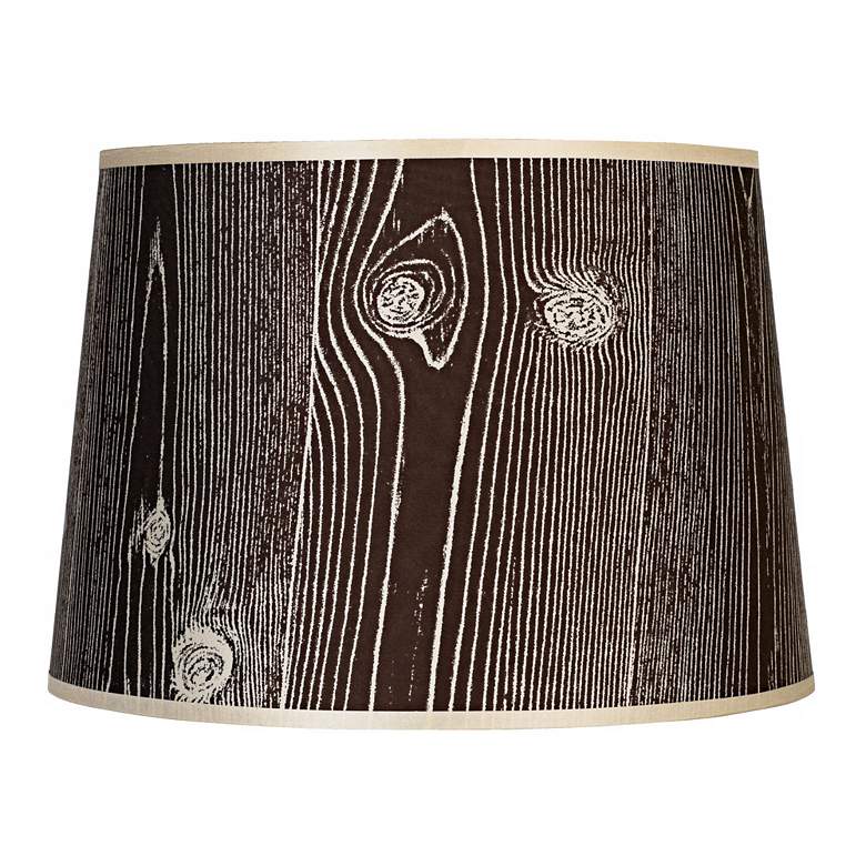 Image 1 Lights Up! Faux Bois Dark Lamp Shade 12x14x10 (Spider)