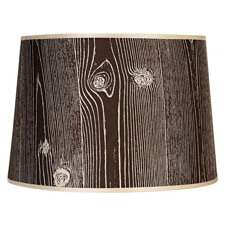 Image 1 Lights Up! Faux Bois Dark Lamp Shade 14x16x11 (Spider)