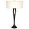 Lights Up! French Mod Bronze Ivory Ipanema Table Lamp
