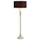 Lights Up! French Mod Ivory Black Shade Floor Lamp