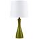 Lights Up! Linen Shade Grass Finish Oscar Accent Table Lamp