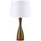 Lights Up! Linen Shade Olive Oscar 24" High Table Lamp