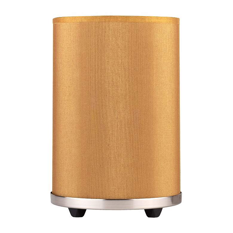 Image 1 Lights Up! Meridian Small Gold Silk Glow Accent Table Lamp