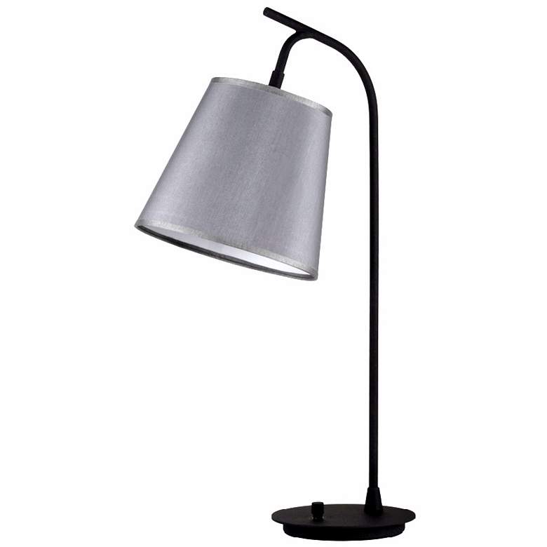 Image 1 Lights Up! Platinum Silk Glow Shade Walker Table Lamp