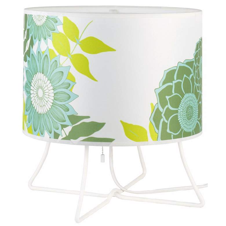 Image 1 Lights Up! Virgil Low Anna Green Shade Accent Lamp